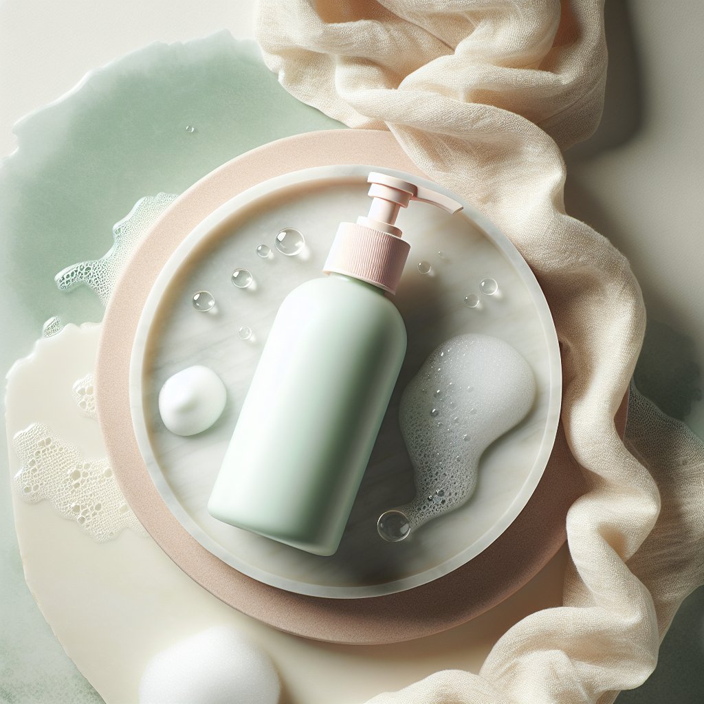 Gentle foaming cleanser with washcloth