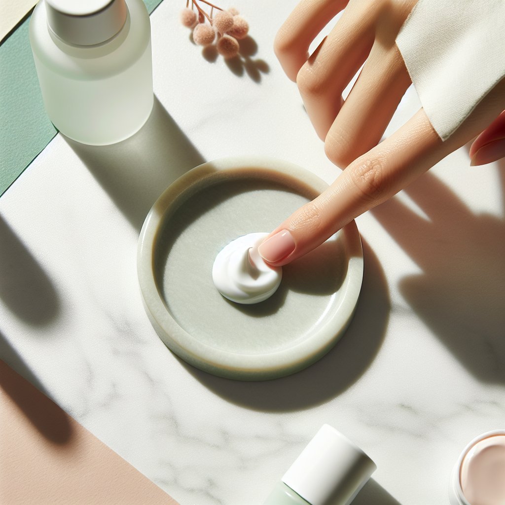 Benzoyl peroxide cream application dot